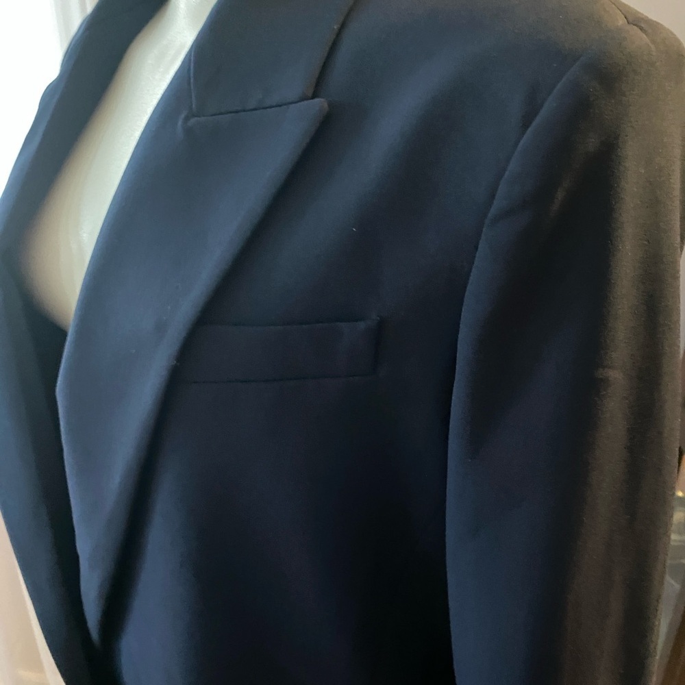 Zara Womens Blazer Jacket Oversized Size M Navy Blue Single Breasted NWT - Picture 3 of 11